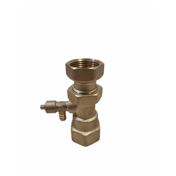 Tágulási tartály csatlakozó elzárható, ürítő csappal 1" 