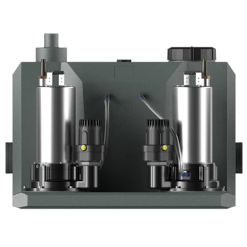 IBO Sanbox (Z) 2x1500 1 szivattyús szennyvíz átemelő telep 20m 316l 1,5kW 230V