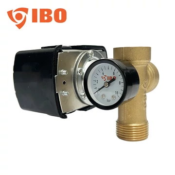PC-SK/2 szett - BM Nyomáskapcsoló 5 ágú réz idommal és nyomásmérővel | IBO Vezérlő [egyfázisú motorokhoz, szivattyúkhoz]