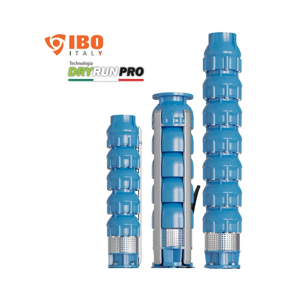 FX10 210/02 400V iPRO [8" motor] | IBO ITALY 10 col Csőkút szivattyú [fúrt kút szivattyú]