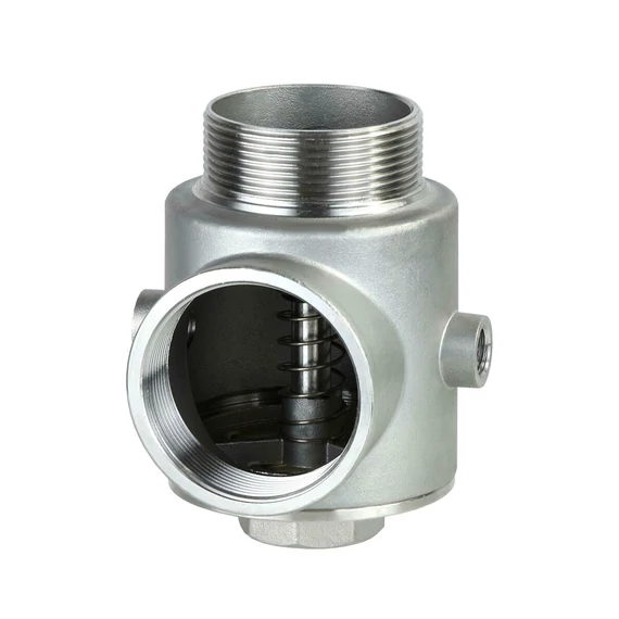 T idom visszacsapó szeleppel, inverteres csatlakozáshoz