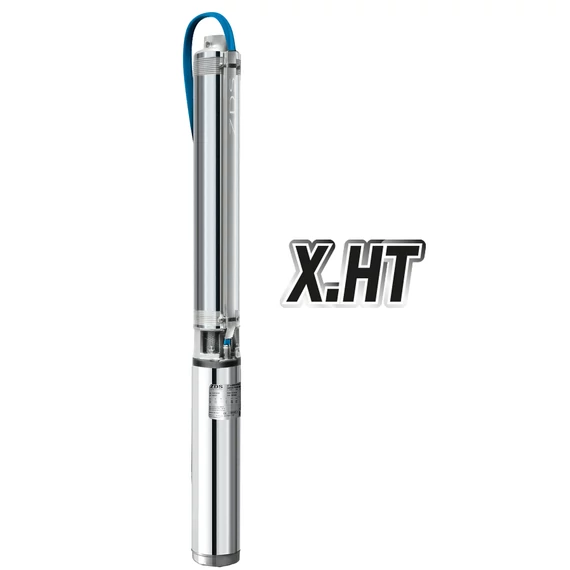 4" ZDS P.2-5.HT | 40l 32m 400V 370W  | Többfokozatú csőkút szivattyú Polimer hidrofej, víztöltetű motor