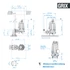 Kép 7/7 - GRIX 32-2/090 M  230V | DRENO Vágószerkezetes szivattyú [darálós merülő szivattyú]